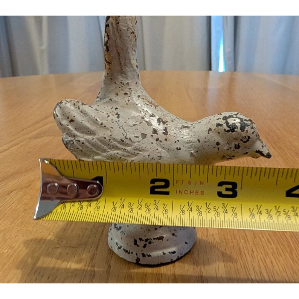 Vintage Cast Iron Ivory Bird 4x3